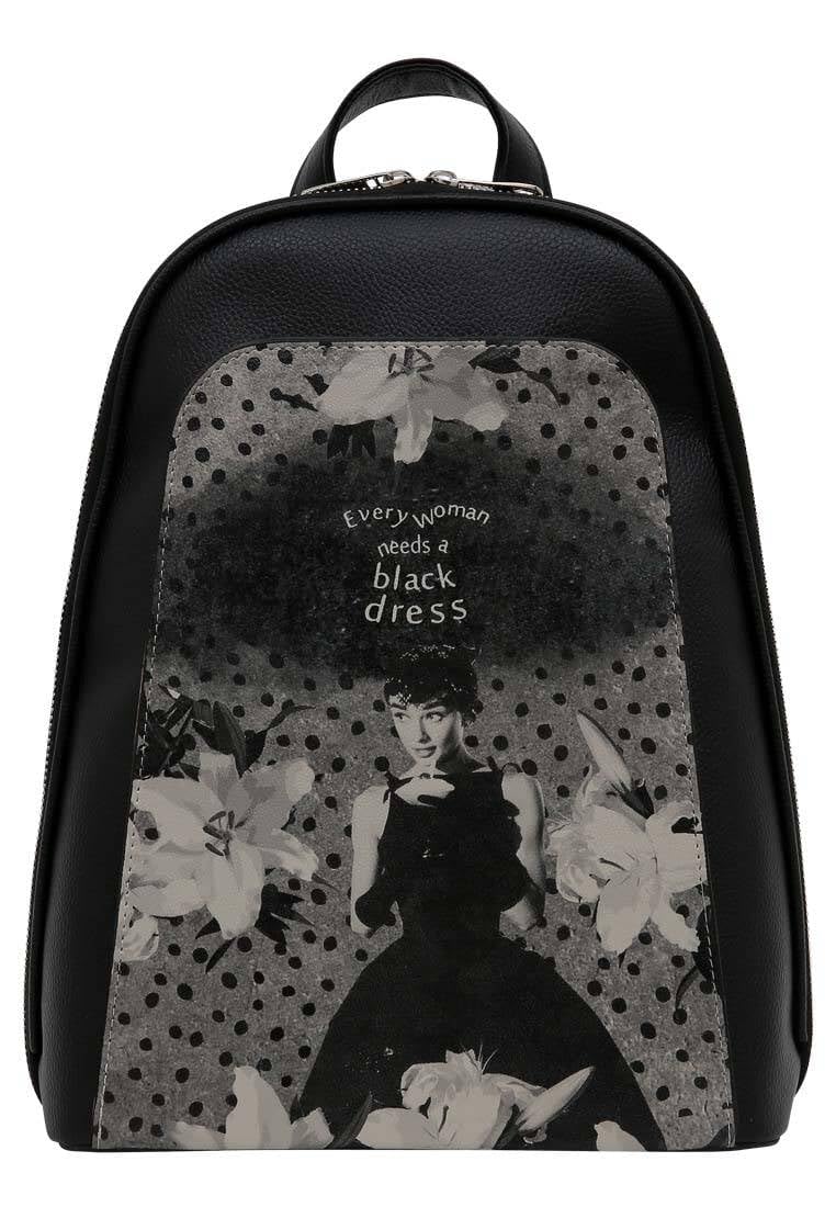 dogo-tidy-bag-vegane-damen-rucksack-black-dress image 1