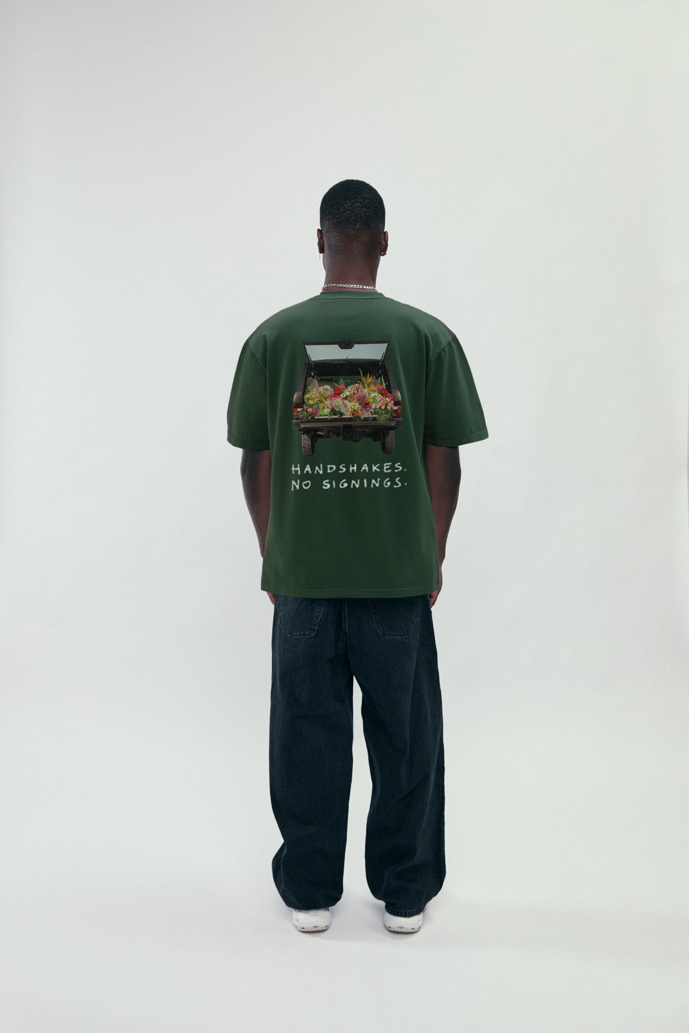 flowers-for-society-flower-trunk-shirt-green-t-shirt image 1