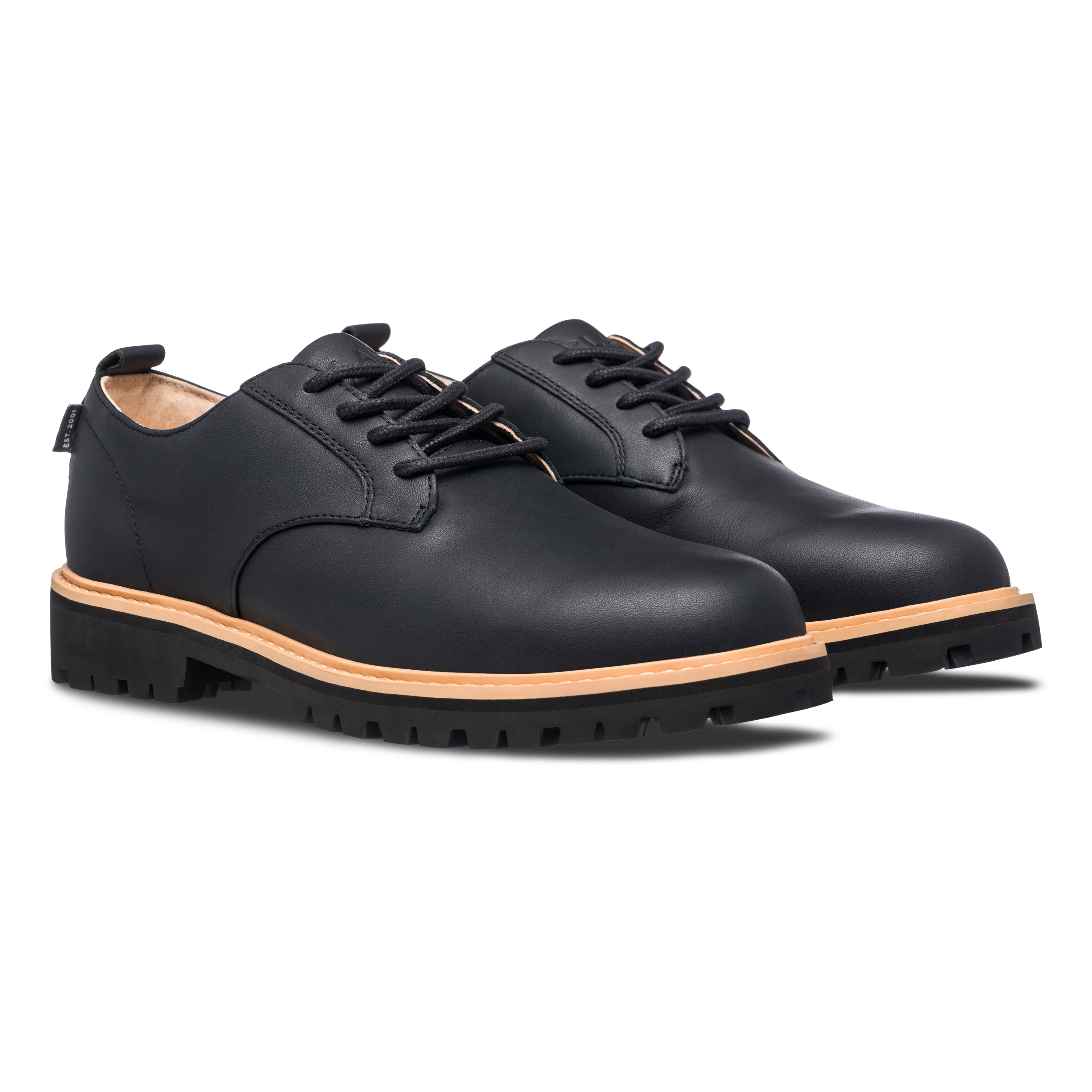 clae-logan-black-natural-leather-heritage-derby-sneaker image 3