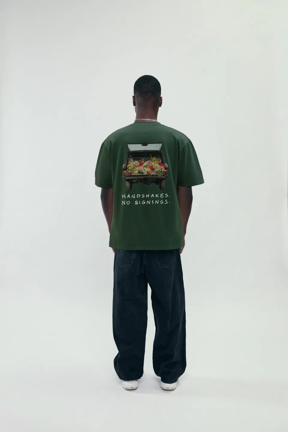 flowers-for-society-flower-trunk-shirt-green-t-shirt image 1
