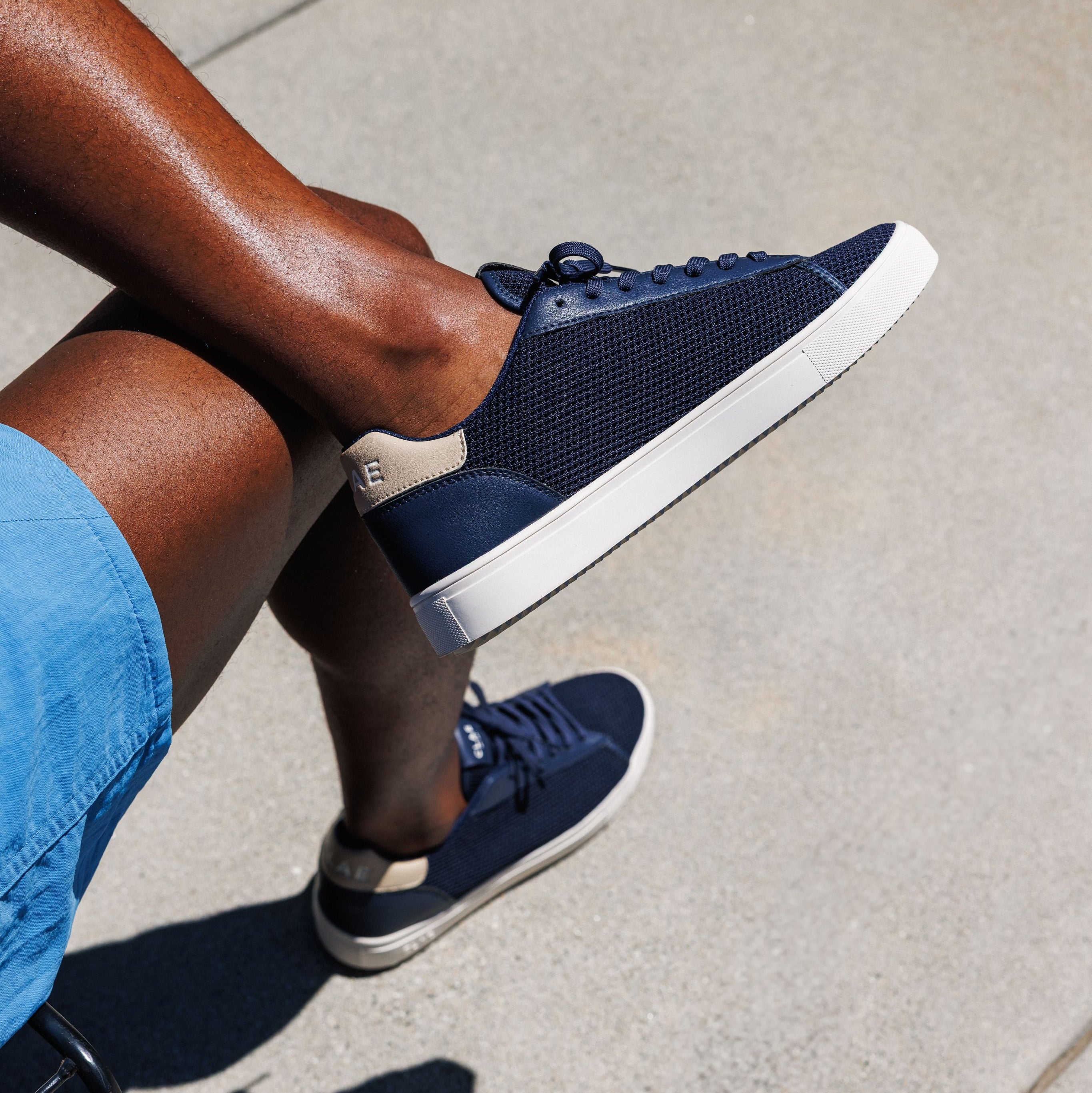clae-bradley-knit-sneaker-navy-safari-vegan-damen image 2