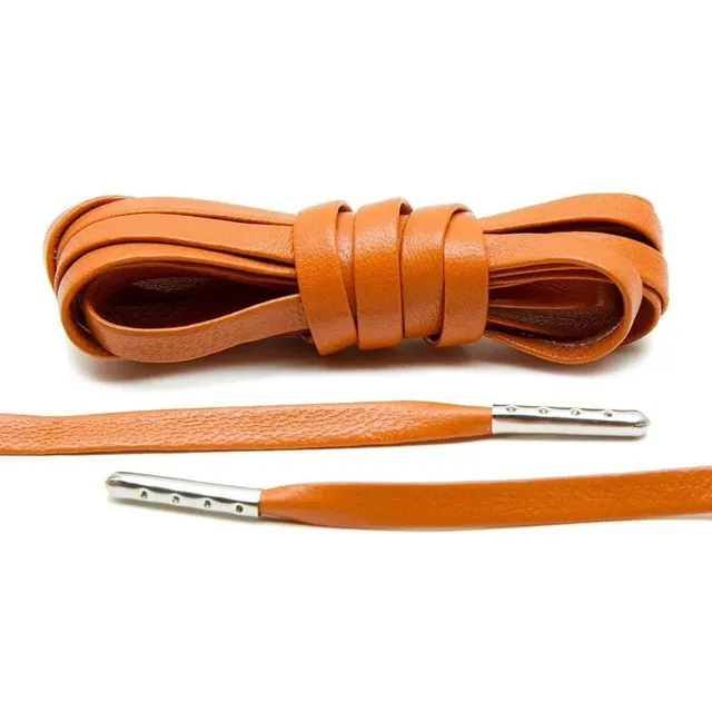 angelus-orange-luxury-leather-laces-silver-plated-leder-schn-rsenkel image 1